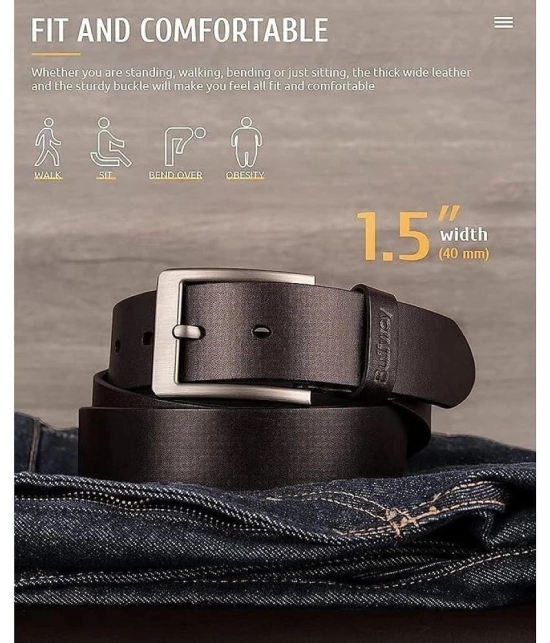 Creature - Brown Leather Mens Formal Belt ( Pack of 1 ) - None