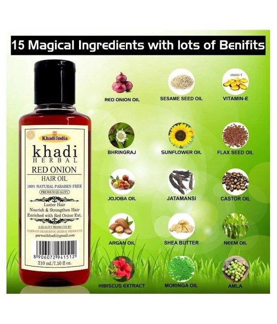 Khadi Herbal Red Onion Oil 200 mL