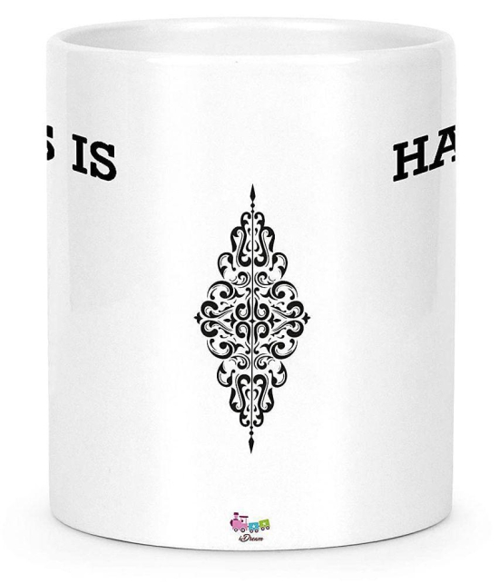 Idream Quote Printed Ceramic Coffee Mug 1 Pcs 330 mL - White