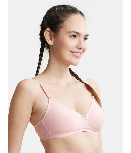 Jockey 1581 Wirefree Non Padded Super Combed Cotton Beginners Bra - Blush Pink - None