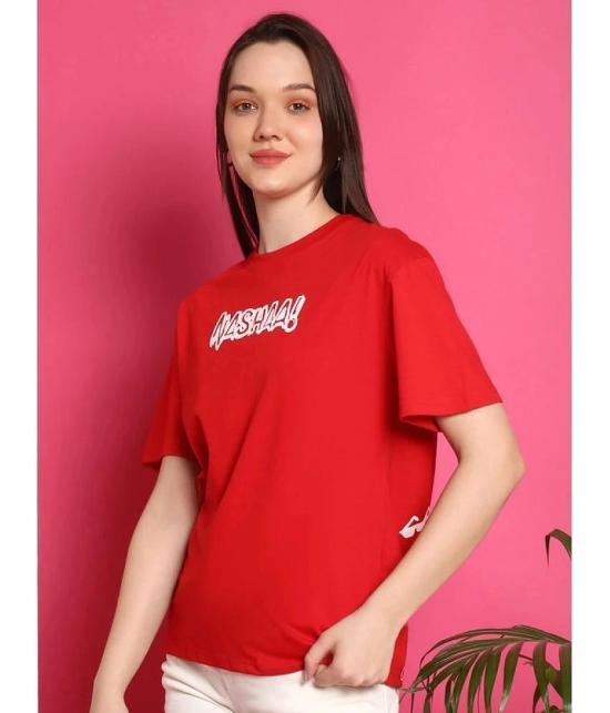 Fabflee Red Cotton Womens T-Shirt ( Pack of 1 ) - None