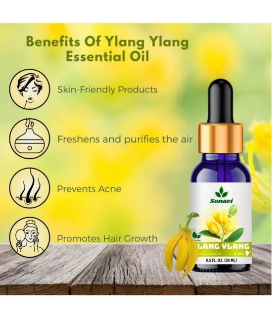 Sonavi Ylang-Ylang Essential Oil Green With Dropper 60 mL ( Pack of 2 )