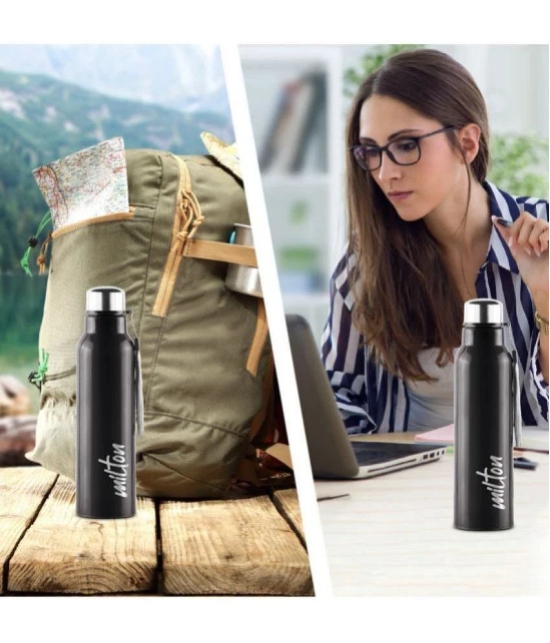 Milton Steel Fit 900 Insulated Inner Stainless Steel Water Bottle, 1 Piece, 630 ml, Black | Easy Grip | Leak Proof | Hot or Cold | School | Office | Gym | Hiking | Treking | Travel Bottle - 