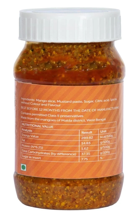 400g Aam Kasundi (Mango-Mustard Sauce / Pickle) - Sweet & Sour -  set of two packs