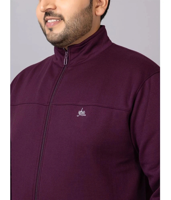 YHA Magenta Fleece Regular Fit Mens Tracksuit ( Pack of 1 ) - None