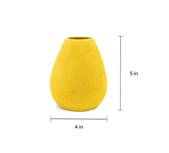 Oval Ceramic Table Vase 10club Yellow