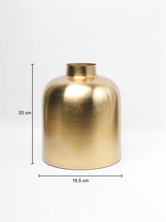 VON CASA Gold Cylindrical Flower Vase