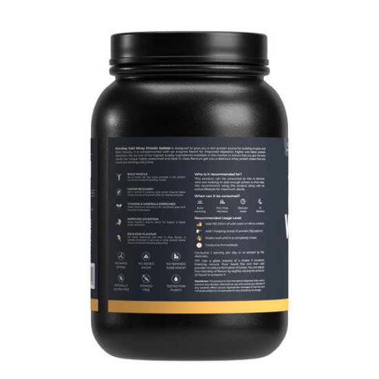 Nutrabay Gold Whey Protein Isolate Powder - 1kg, Malai Kulfi | 26g Protein, 6.2g BCAA | Easy to Digest | NABL Lab Tested | Muscle Growth & Recovery | Rich in Glutamic Acid | For Men & Women