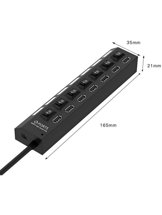 UGPro 7 port USB Hub High-Speed Splitter with Separate On / Off Switch