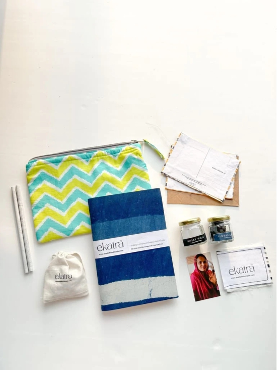 Sustainable Thoughtful Hamper by Ekatra - Indigo Stripes