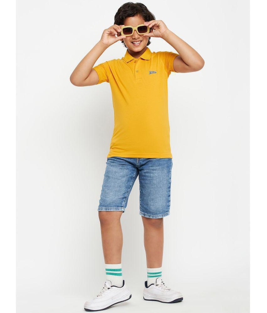 UNIBERRY - Yellow Cotton Blend Boys Polo T-Shirt ( Pack of 1 ) - None