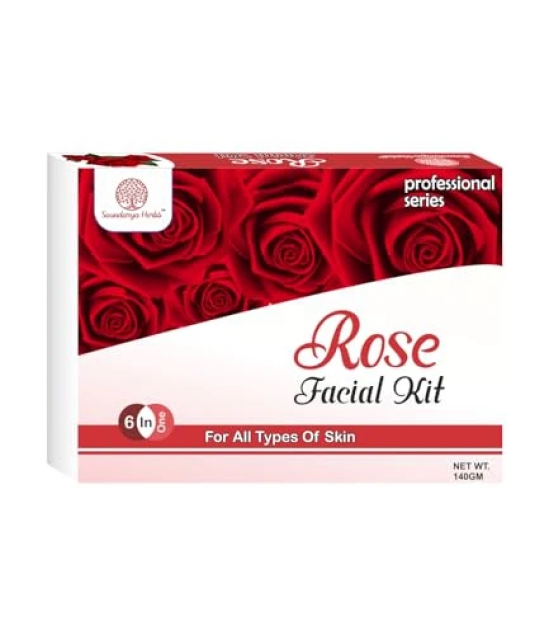 Soundarya Herbs Rose Facial Kit with Natural Rose Extracts for Radiant & Glowing Skin