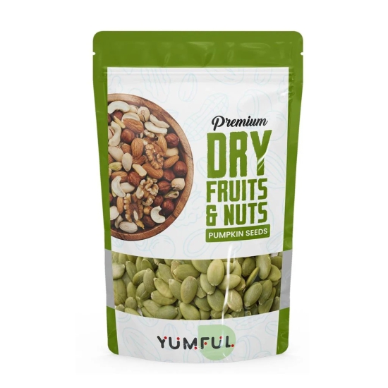 Yumful Pumpkin Seeds I 500gm | Pumpkin Seeds for eating | Immunity Booster and Fiber Rich (Pack of 1)