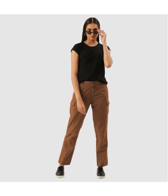 IVOC - Brown Cotton Loose Womens Cargo Pants ( Pack of 1 ) - None