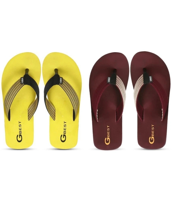 GBest Multicolor Mens Thong Flip Flop - None