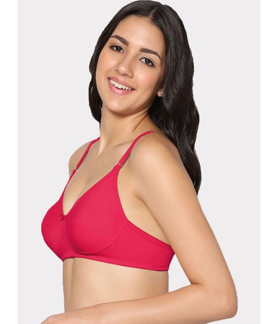 IN CARE LINGERIE - Pink Cotton Lightly Padded Women's T-Shirt Bra ( Pack of 1 ) - None