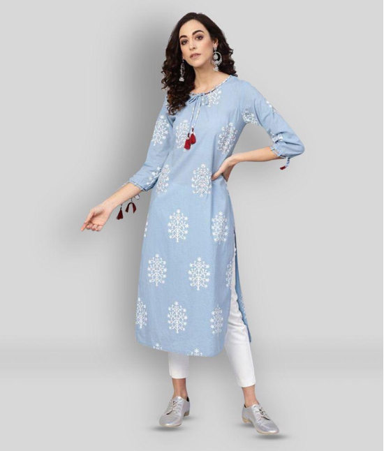 Yash Gallery - Multicolor Cotton Womens Straight Kurti - XL