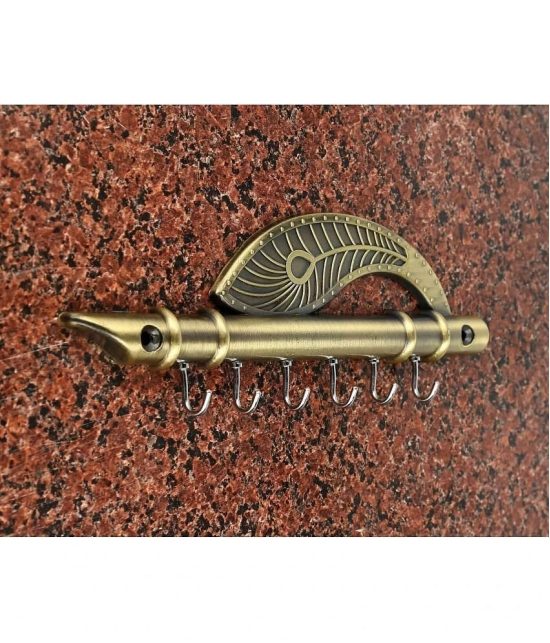 JaipurCrafts Gold Brass Key Holder - Pack of 1