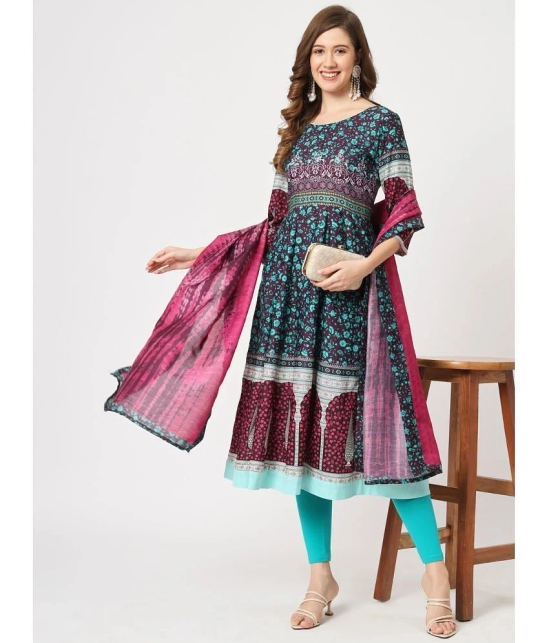 Pannkh - Multicoloured Rayon Womens Anarkali Kurti ( Pack of 1 ) - None