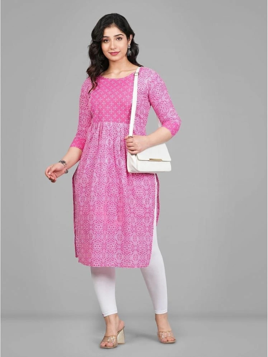 Parastri Pink Cotton Maternity Kurta - M