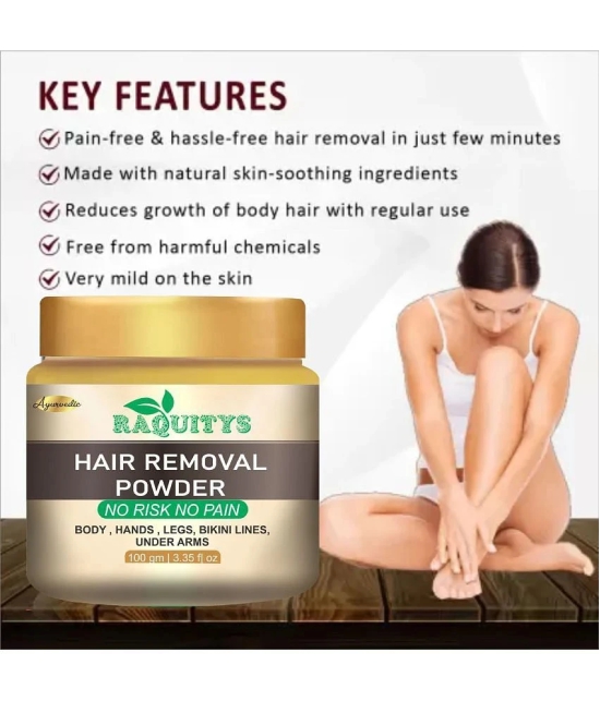 RAQUITYS PURE Hair Removal Powder Three in one Use For Powder D-Tan Skin 300GM