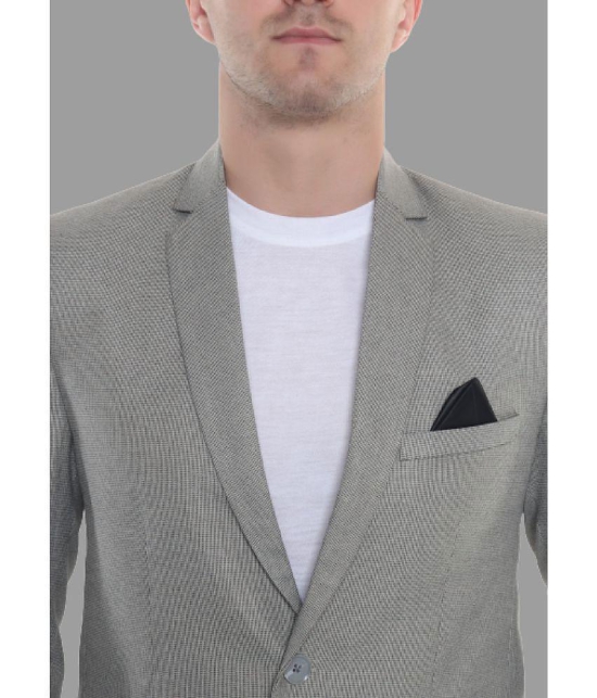 DKGF Fashion - Grey Polyester Regular Fit Men''s Blazer ( Pack of 1 ) - None