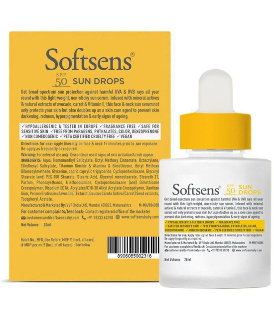 Softsens Sweat-Resistant Sun drops SPF 50 - Pack of 1