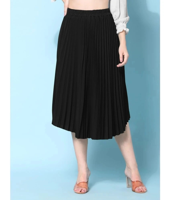 JASH CREATION Black Polyester Womens Flared Skirt ( Pack of 1 ) - None