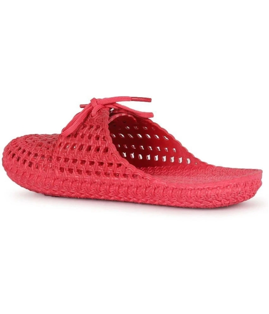 Aadi Red Womens Toe Covered Flip Flop - None