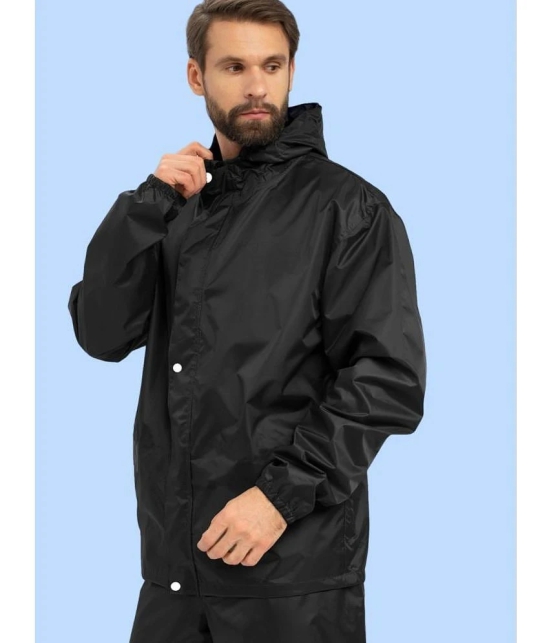 PPTHEFASHIONHUB Black Polyester Mens Raincoat ( Pack of 1 ) - XL