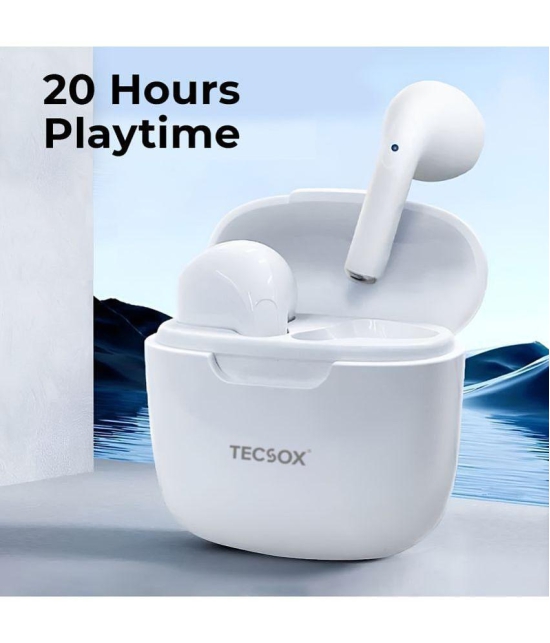 Tecsox Nano Airbuds On Ear TWS White