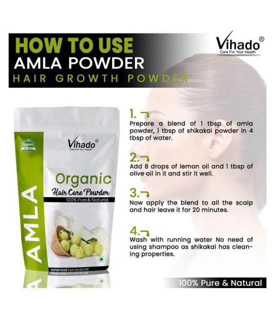 Vihado Organic Amla Powder Semi Permanent Hair Color Henna 100 g