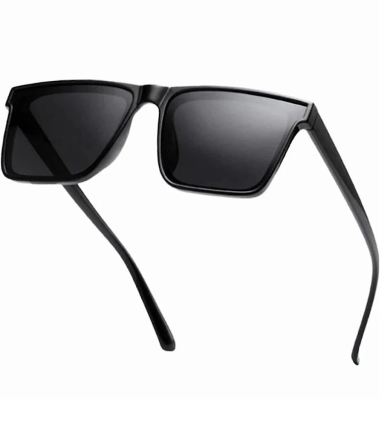 Creature Black Square Sunglasses ( Pack of 1 ) - Medium