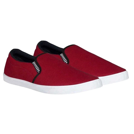 Bruton Casual Shoes for Men Maroon Mens Slip-on Shoes - None