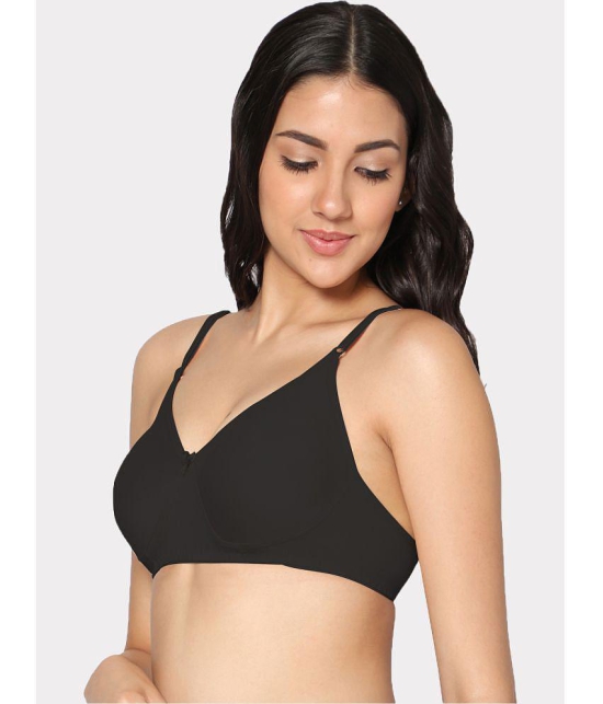 IN CARE LINGERIE - Black Cotton Non Padded Women's T-Shirt Bra ( Pack of 1 ) - None