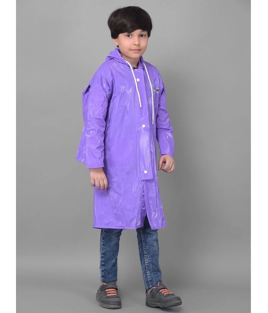 Dollar Rainguard Kids PVC Full Sleeve Solid Raincoat With Adjustable Hood and Pocket - None