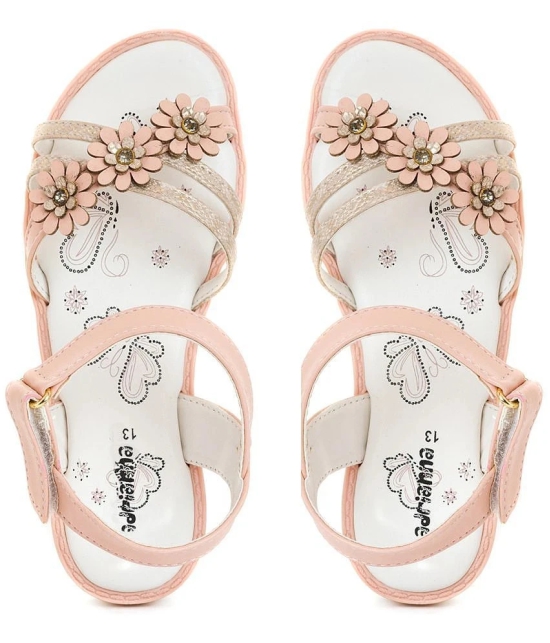 Adrianna Rose Gold Flat Sandal for Girls - None