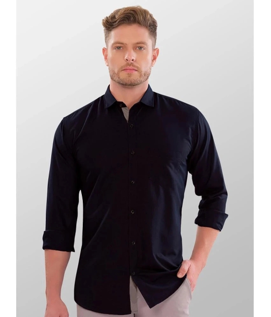 VERTUSY - Navy Blue 100% Cotton Regular Fit Mens Casual Shirt ( Pack of 1 ) - None