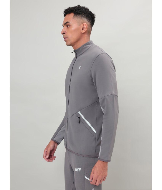 Technosport Grey Polyester Men's Running Jacket ( Pack of 1 ) - 2XL