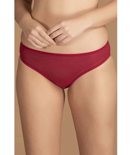 Clovia Pack of 1 Lace Solid Womens Bikini ( Maroon ) - None