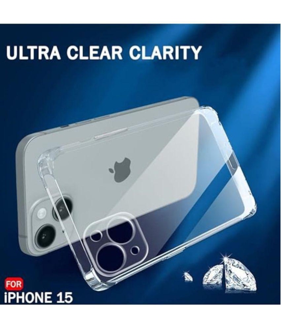 Case Vault Covers Silicon Soft cases Compatible For Silicon iPhone 15 ( Pack of 1 ) - Transparent