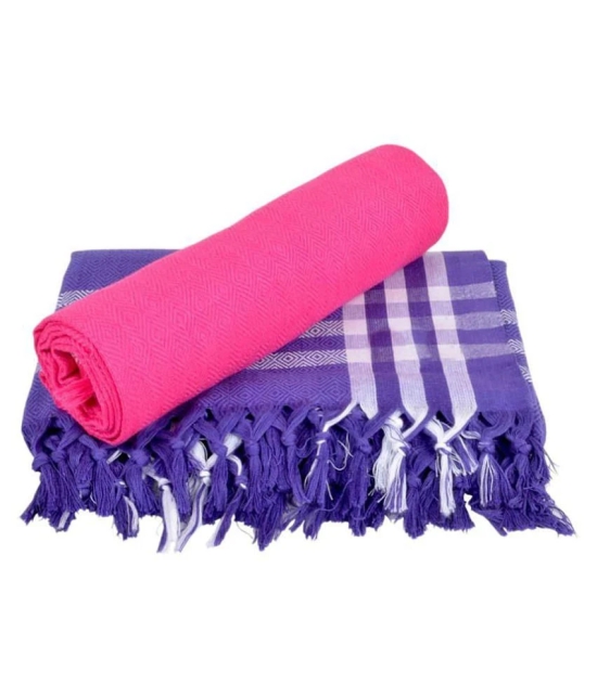 Sathiyas Set of 2 Cotton Bath Towel Multi (150 x 75 cm) - Multi