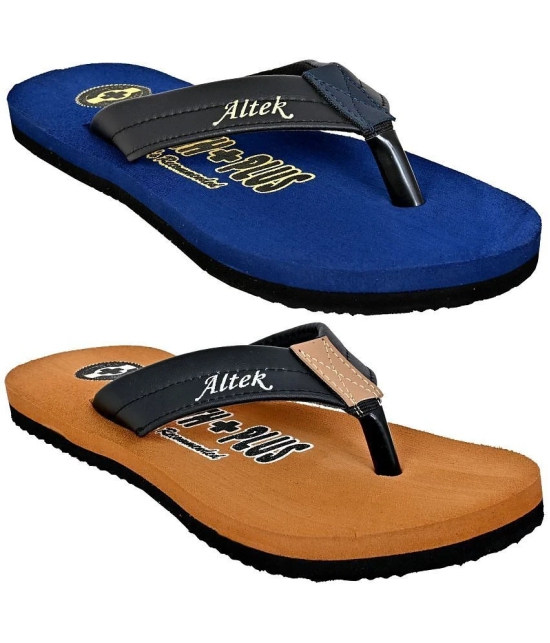 Altek Tan Mens Thong Flip Flop - None