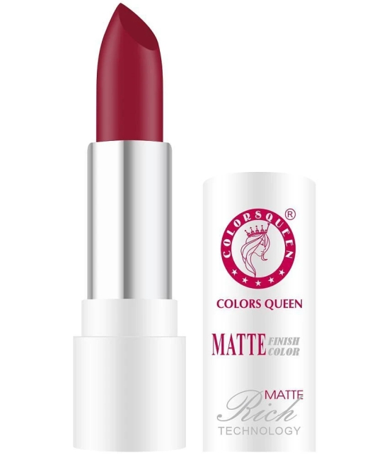 Colors Queen Rich Color Matte Finish Lisptick 3g, Matte Red(Shade - 01)