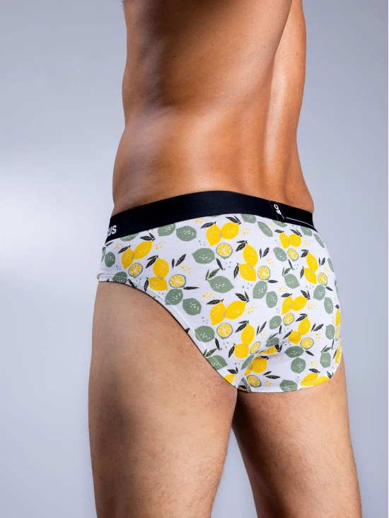 Men's Briefs - Lemon Crush-2XL