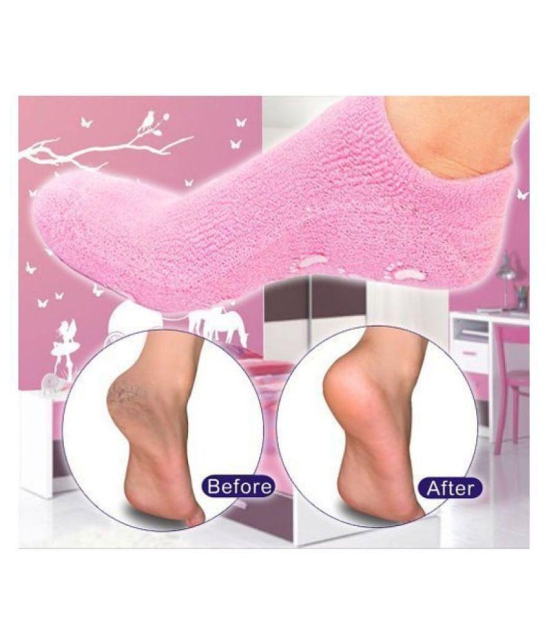 SPA Gel Socks Moisturizing Whitening Exfoliating Treatment Smooth Beauty Reusable Feet Care Silicone Socks(1 Pair) - None