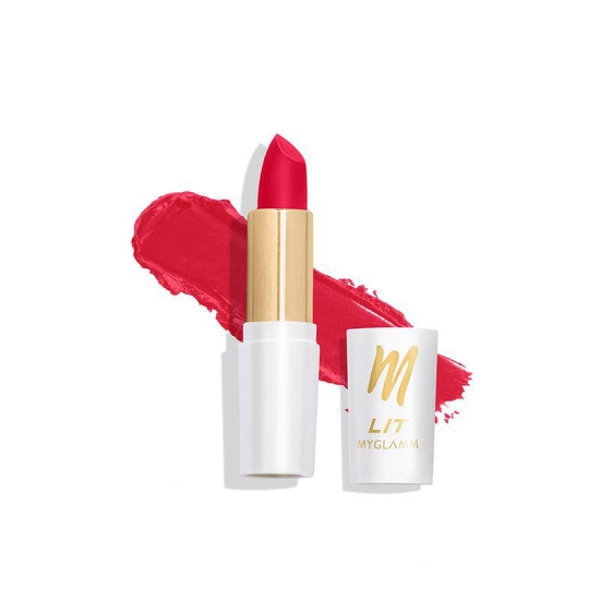 MyGlamm LIT Moist Matte Lipstick - Red Sensation (Rasberry Shade)| Long Lasting, Pigmented, Hydrating Lipstick with Moringa Oil and Vitamin E