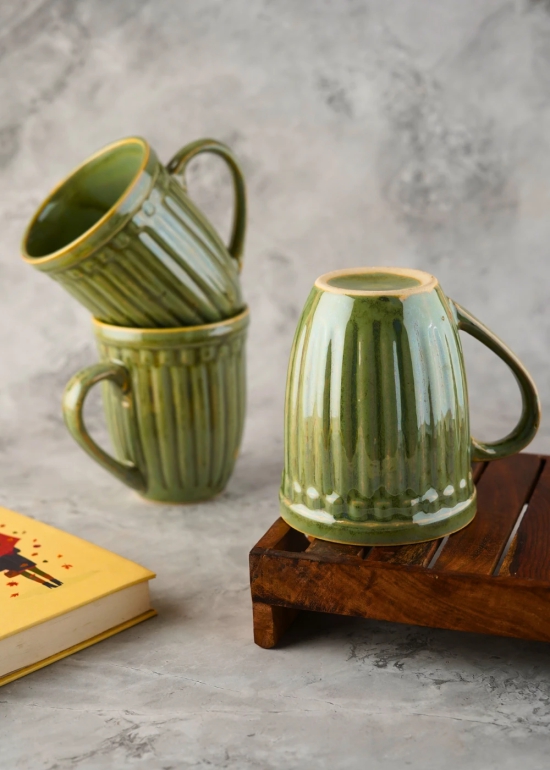 Moss Green Vintage Mug-Set of two