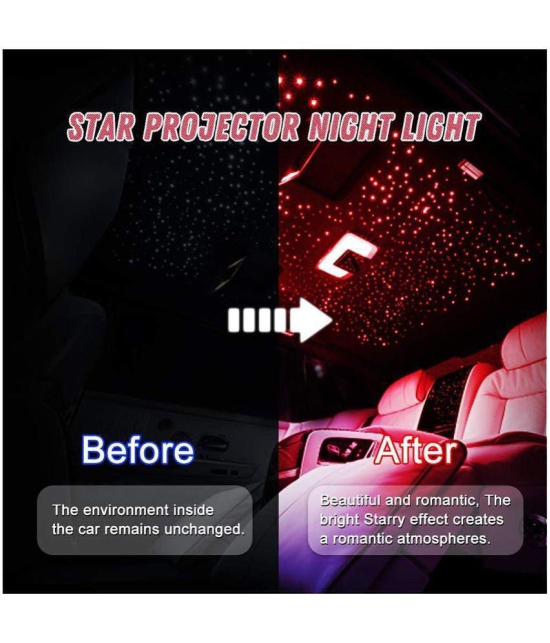 GEEO USB Projector Night Light, Car Roof Lights, Portable Adjustable Romantic Interior Car Lights, Portable USB Night Light Decorations for Car, Ceiling, Bedroom (Red)