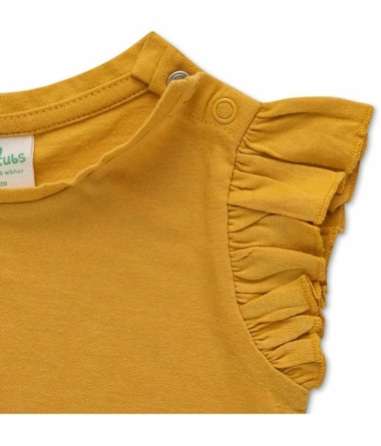 Juscubs Yellow Cotton Dungarees For Baby Girl ( Pack of 2 ) - None